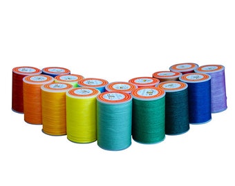 0.55mm Round Waxed Polyester Thread Leather Craft Hand Sewing Essential 110 Meters Roll Pick Color