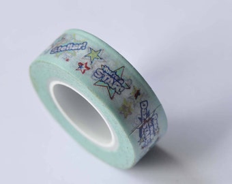 Kawaii Star Washi Tape Scrapbook Supply 15mm x 10M Roll No.12662