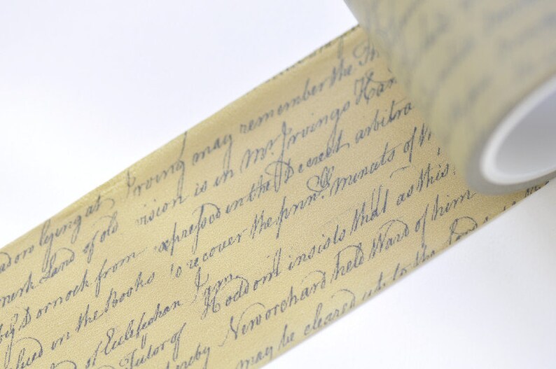 Retro English Handwriting Masking Tape 40mm Wide x 5M Long Etsy