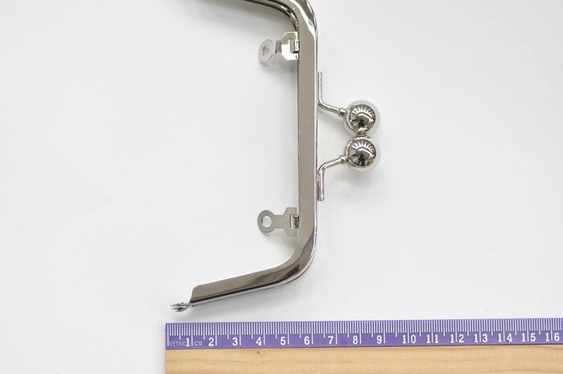 14cm 5 1/2 pouce Cadre sac à main avec vis argent et or image 4