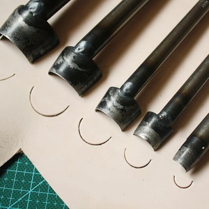 Half Round Punch Leather Hole Punch Leather craft Essential Tool Pick Size image 2