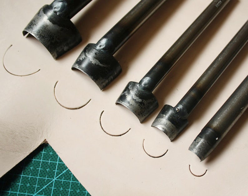 Half Round Punch Leather Hole Punch Leather craft Essential Tool Pick Size image 2