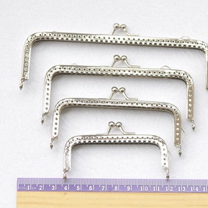 8.5/10.5/12.5/15.5cm 3à 6 Rétro Silver Purse Frame Sewing Purse Frame image 4