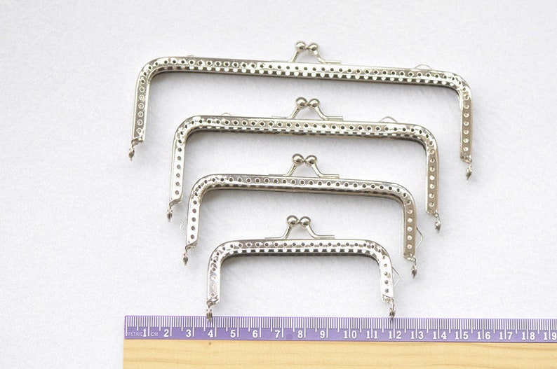 8.5/10.5/12.5/15.5cm 3à 6 Rétro Silver Purse Frame Sewing Purse Frame image 4