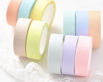 Colorful Washi Tapes Set 15mm Wide x 10 Meters 10 Rolls A Set