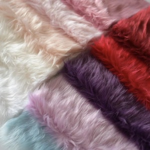 Teddy Bears Material Long Pile Soft Fabric For Toy Stuffed Animal Making 32cm x 24cm (12”x 9”) Pick Color