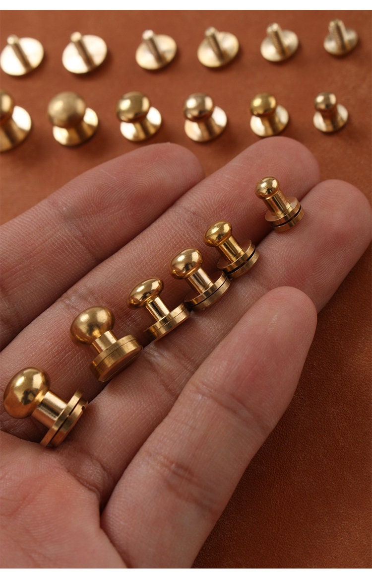 69-981-05-6 TierraCast Antiqued Brass Plated Leather Rivets, 3/32 dia -  Rings & Things