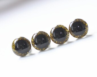 12mm Ojos de seguridad Oro brillantes Ojos / Sparkle Amigurumi Animales Ojos Vienen Con Lavadoras / 10pcs (5 Pares) Un Pack