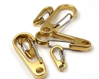 Portachiavi in ottone Portachiavi in acciaio inossidabile Lunghezza anello 26 mm/33 mm/50 mm Scegli lo stile e la misura