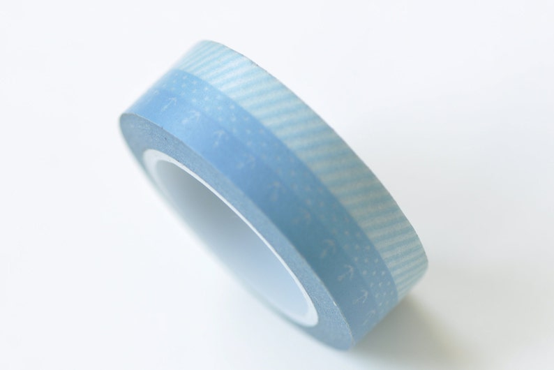 Elegant Blue Washi Tape 15mm Wide x 10m Roll No.13240