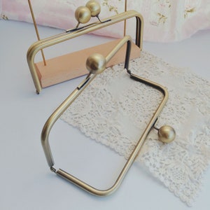 1 Piece Purse Frame With Large Kiss Closure Glue-In Style Closure Frame 22cm x 9cm image 4
