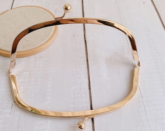 18cm ( 7") Light Gold Half Round Purse Frame 18x7cm