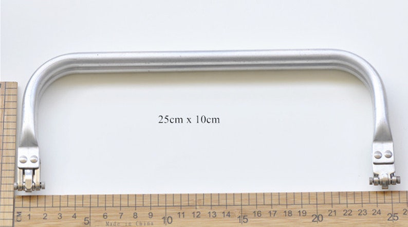 Doctor Bag Frame Aluminium Tube Purse Frame Bag Frame Hardware 19cm/21cm/25cm/30cm/40cm Pick Size image 3