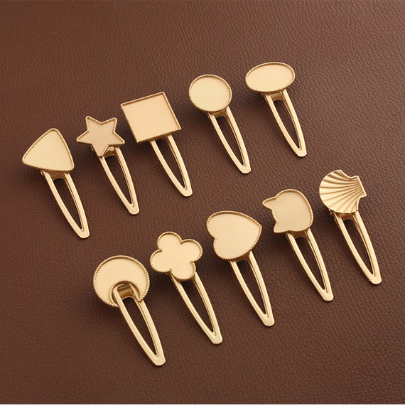 Matt Gold Hair Clip Matte Gold Hair Claw Clip: Minimalist Metal Hair Accessories  main image 4