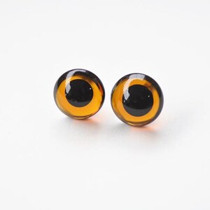 One Pair Brown Germany Glass Eyes With A Loop Round Teddy Bear Eyes Size 5mm-20mm Pick Size image 8