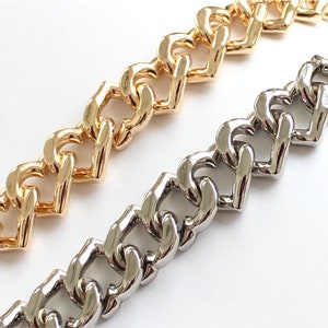 20mm Width Retro Love Heart Shape Bag Chain 40/60cm