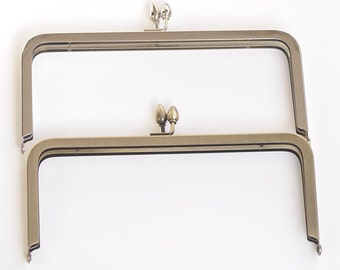 20cm Purse Frame Vintage Flower Kisslock Brushed Brass Bag Hanger With Screws 20cm x 8.5cm  ( 8" x 3 1/2”) Bronze And Silver Color Available