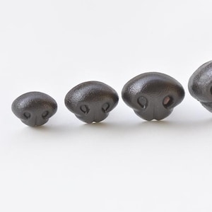 Nariz de animal marrón oscuro, nariz de seguridad para amigurumi con arandelas (5 piezas), tamaño a elegir