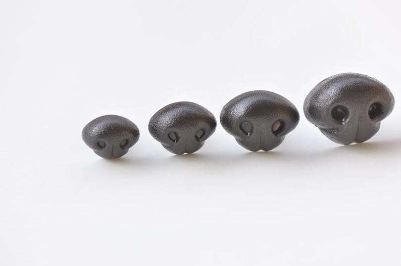 Dark Brown Animal Nose, Amigurumi Safety Nose with Washers (5pcs) Pick Size 5pcs for each size