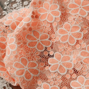 Beautiful Soft Rose Pink Lace Fabric 140cm x 50cm （55” x 19")