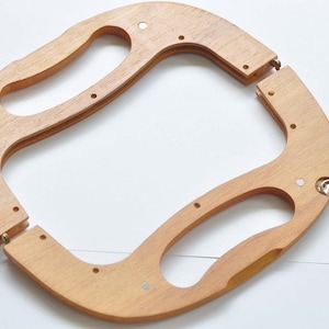 25cm 10 Retro Purse Frame / Large Wood Handle Purse Frame With Screws Pick Size image 8