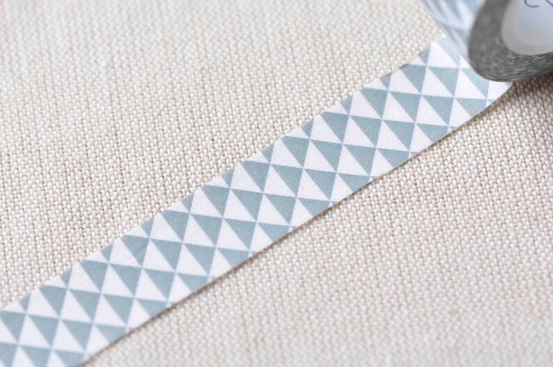 Gray Triangle Washi Tape Selfadhesive Tape 15mm X 10M Roll Etsy