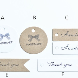 Merci Tags Handmade Kraft Tags Mariée Douche Favor Tags Fleurs Fleurs Tags Fête Partie 100pcs A Pack