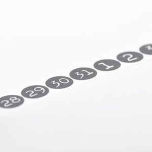Nummers 1 tot 31 Deco Washi Tape 15 mm x 5 meter rol nr. 12023