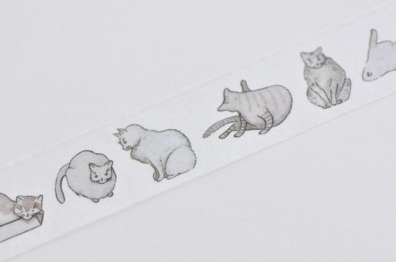 Süßes Kätzchen/Katze Washi Tape / Masking Tape 20mm breit x 5M No.12077 Bild 5