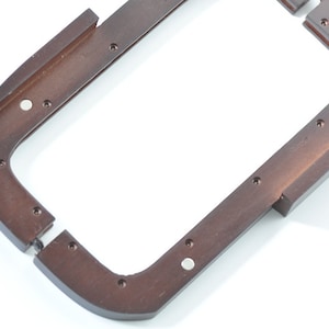 1 Piece 25cm 10 Retro Purse Frame / Large Wood Handle Purse Frame With Screws Pick Up Your Color Red Brown