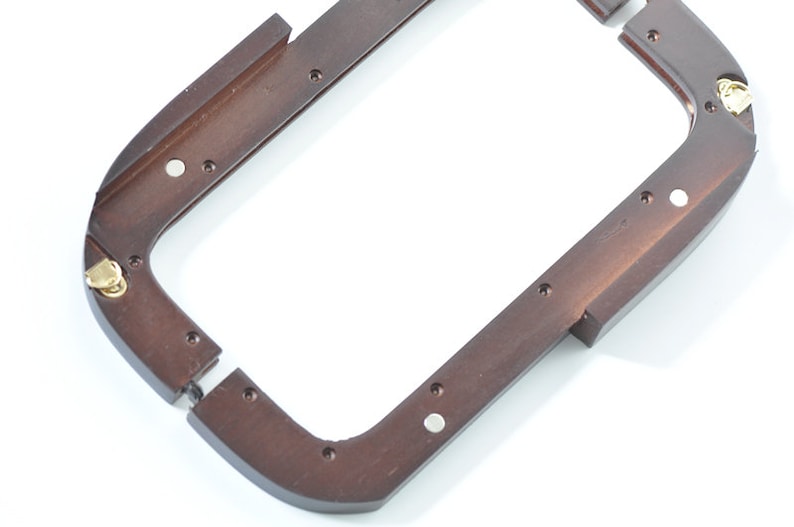 1 Piece 25cm 10 Retro Purse Frame / Large Wood Handle Purse Frame With Screws Pick Up Your Color Red Brown