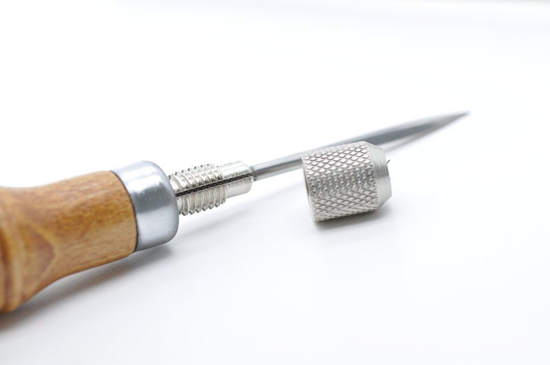 QUARKZMAN Awl Couture Main Double Tête Crochet Bois Pour Percer Cuir