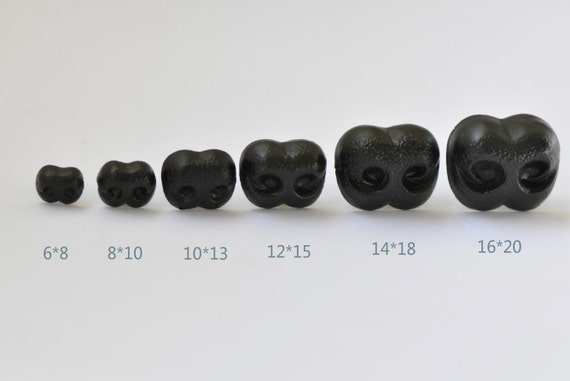 Black Dog Nose Bear Nose/ Animal Amgiurumi Safety Nose Come With Metal Washers 5pcs A Pack