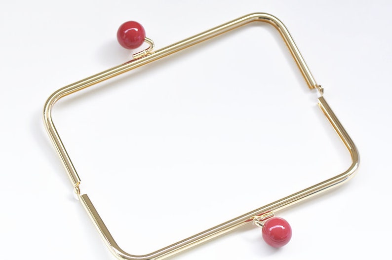 22cm 8 Purse Frame With Large Red Kisslock Tube Bag Frame 22x8cm Pick Color image 5