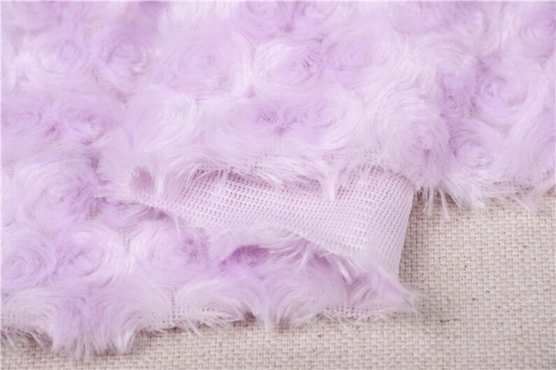 Light Purple Fabric Teddy Bears Fur For Teddy Bear Making 61x 18 155cm x 48cm