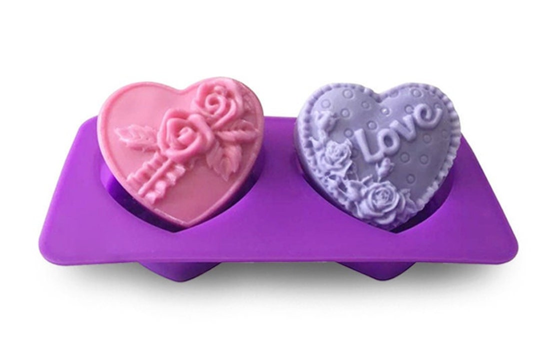 Simple Heart Chocolate Box Plastic Mold or Silicone Mold, Bath