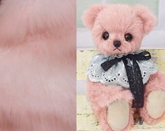 60cm x 48cm ( 23"x 18") Pink Curl Wool Fabric For Teddy Bears Project Doll Making Material