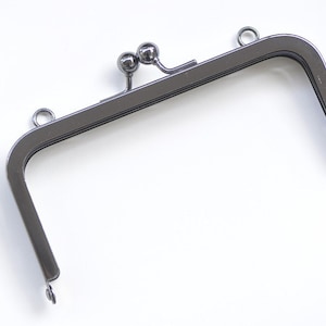 15.5cm x 6cm Gunmetal Purse Frame Clasp Purse Frame With Screws