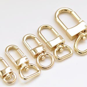 1 Piece Gold Trigger Snap Hooks / Purse Hook / Key Hook/Swivel Hook Pick Size