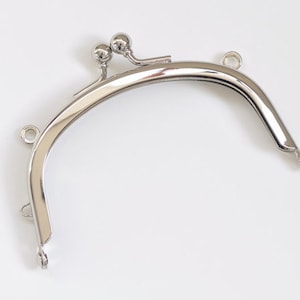 10.5cm Silver Purse Frame Bag Hanger Glue-In Style