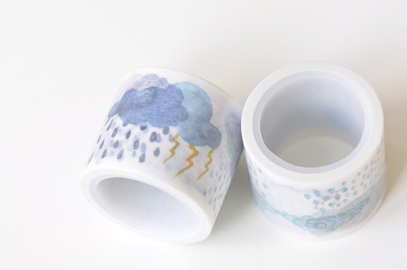 Pattern Weather Tape Weather Washi Tape Rainning Day Paper Tape 30mm Wide X 5 Meters Roll No ...