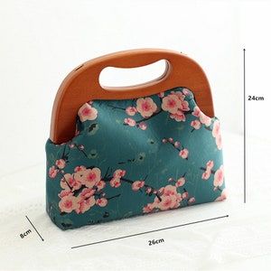 Cadre de sac à main rétro de 25cm 10 pouces, grand cadre de sac à main avec poignée en bois avec vis, couleur au choix image 5
