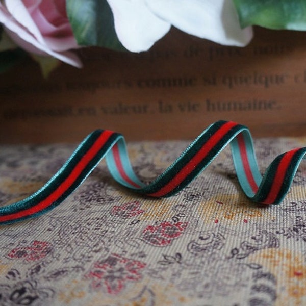 Blue And Red Velvet Ribbon Teddy Doll Decoration Festival Present Ribbon Width 10mm/15mm Pick Up Size