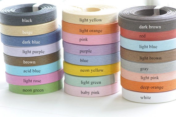 Japanese Craft Tape Paper Craft Band Basket Supplies 1.5cm X  5m/10m/20meters Roll 23 Colors Available 