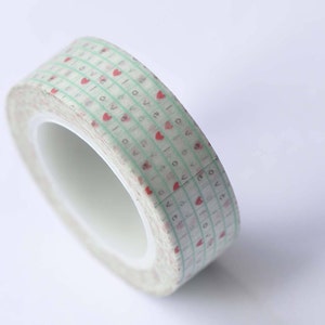 Kawaii Love Heart Washi tape scrapbook aanbod 15mm x 10M Roll No. 12661