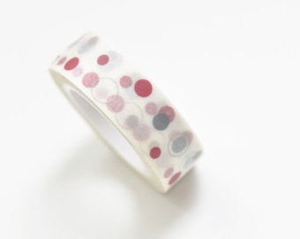 Colorful Polka Dots Washi Tape/ Japanese Washi Tape 15mm Wide x 10M No.12524