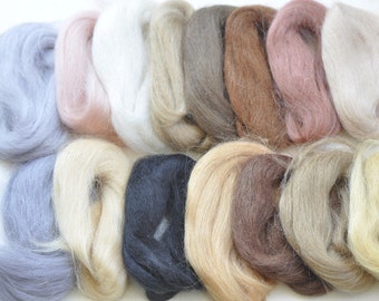 Angora Goat Mohair Wool Roving Needle Felting Wool Bundle Doll Hair 1oz ( 30 grams) A Pack Pick Your Color