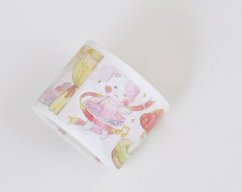 Lovely Cat Pink Washi Tape 30mm Wide x 3 Meters Long No.12248