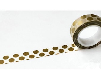 Polka Dots Adhesive Washi Tape 15mm Wide x 10M Roll No.12145