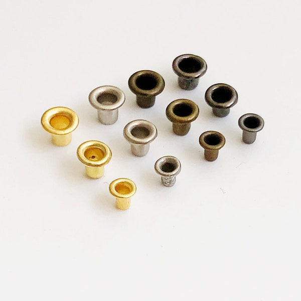 Small Size Eyelet Come With Tool Leather Craft Repair Grommet 1.5mm/2mm/2.5mm /Pick Color And Size/ 10 Sets A Pack
